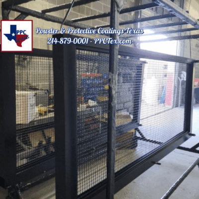 Custom powder-coated display built by PPC Texas for Netflix, featuring vibrant finish and industrial-grade fabrication.